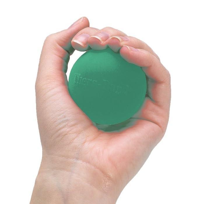 imageTHERABAND Hand Exerciser Ball For Hand Wrist Finger Forearm Grip Strengthening amp Therapy Squeeze Ball to Increase Hand Flexibility amp Relieve Joint Pain Green Medium