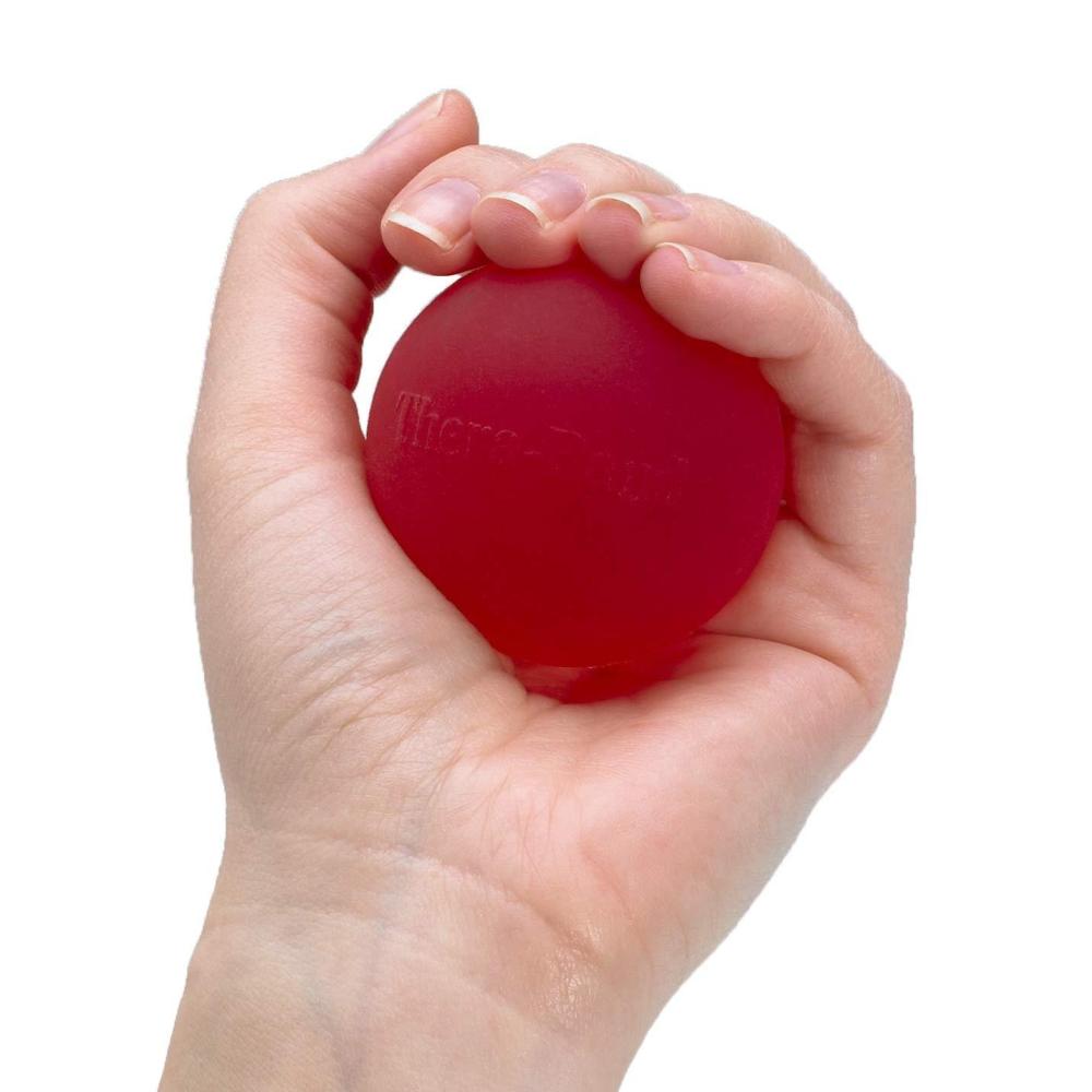imageTHERABAND Hand Exerciser Ball For Hand Wrist Finger Forearm Grip Strengthening amp Therapy Squeeze Ball to Increase Hand Flexibility amp Relieve Joint Pain Red Soft Beginner