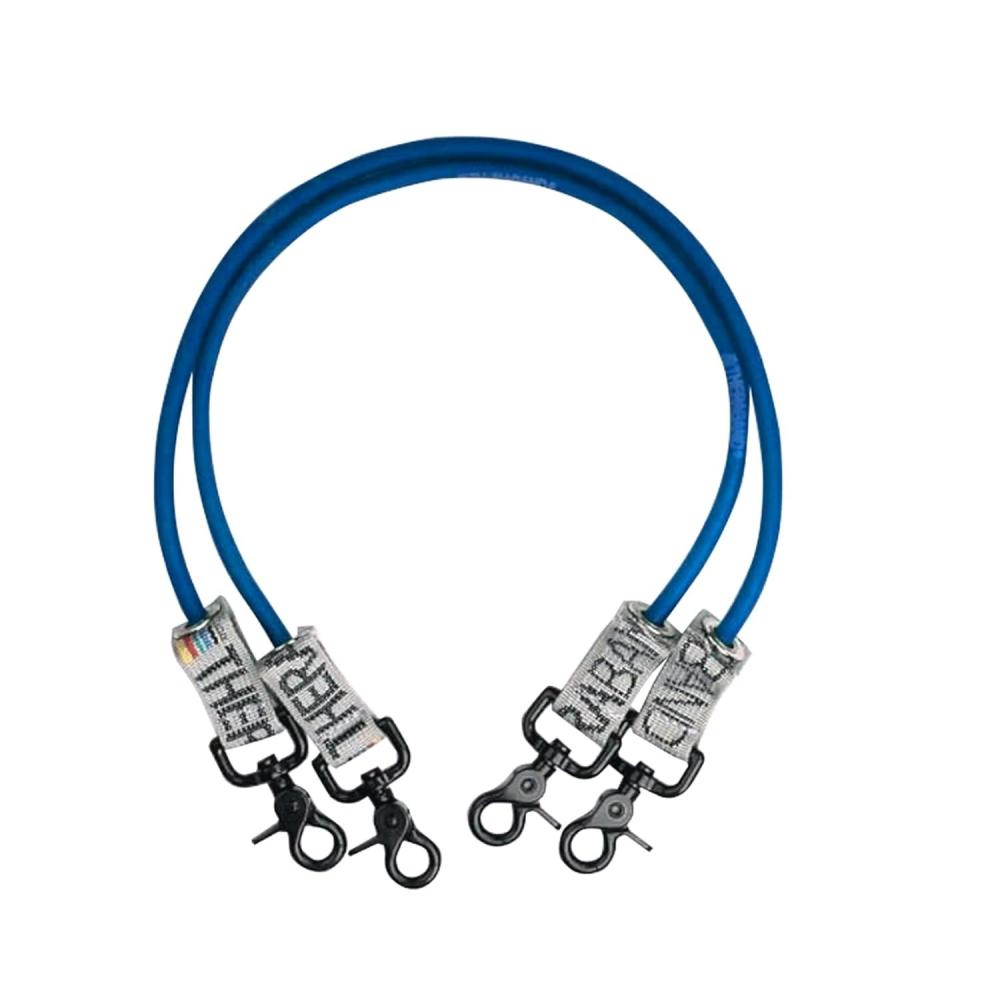 imageTHERABAND Resistance Tubing with Connectors for Wall Rehab amp Wellness Station Extra Heavy Level 5 Set of 2 18Inch Blue Tubing for Physical Therapy Exercise Rehab Clinics amp Pilates Latex Tubes