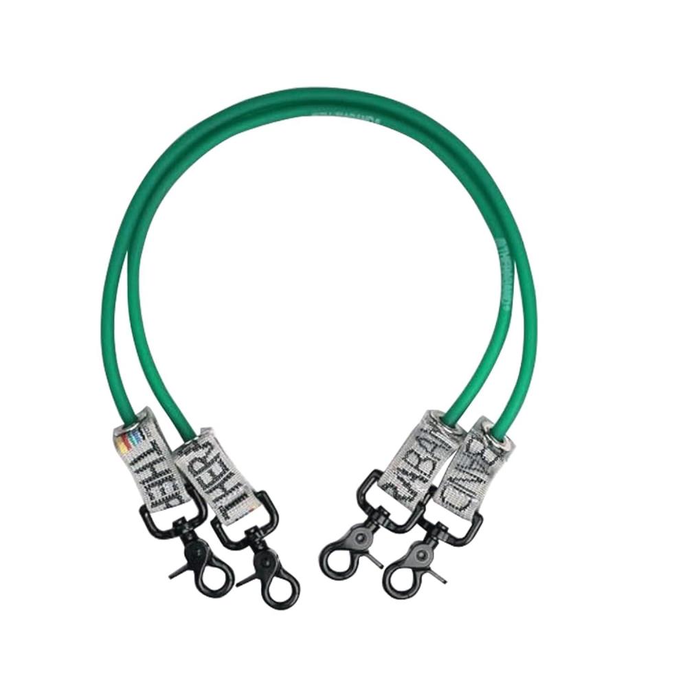 imageTHERABAND Resistance Tubing with Connectors for Wall Rehab amp Wellness Station Heavy Level 4 Set of 2 18Inch Green Tubing for Physical Therapy Exercise Rehab Clinics amp Pilates Latex Tubes
