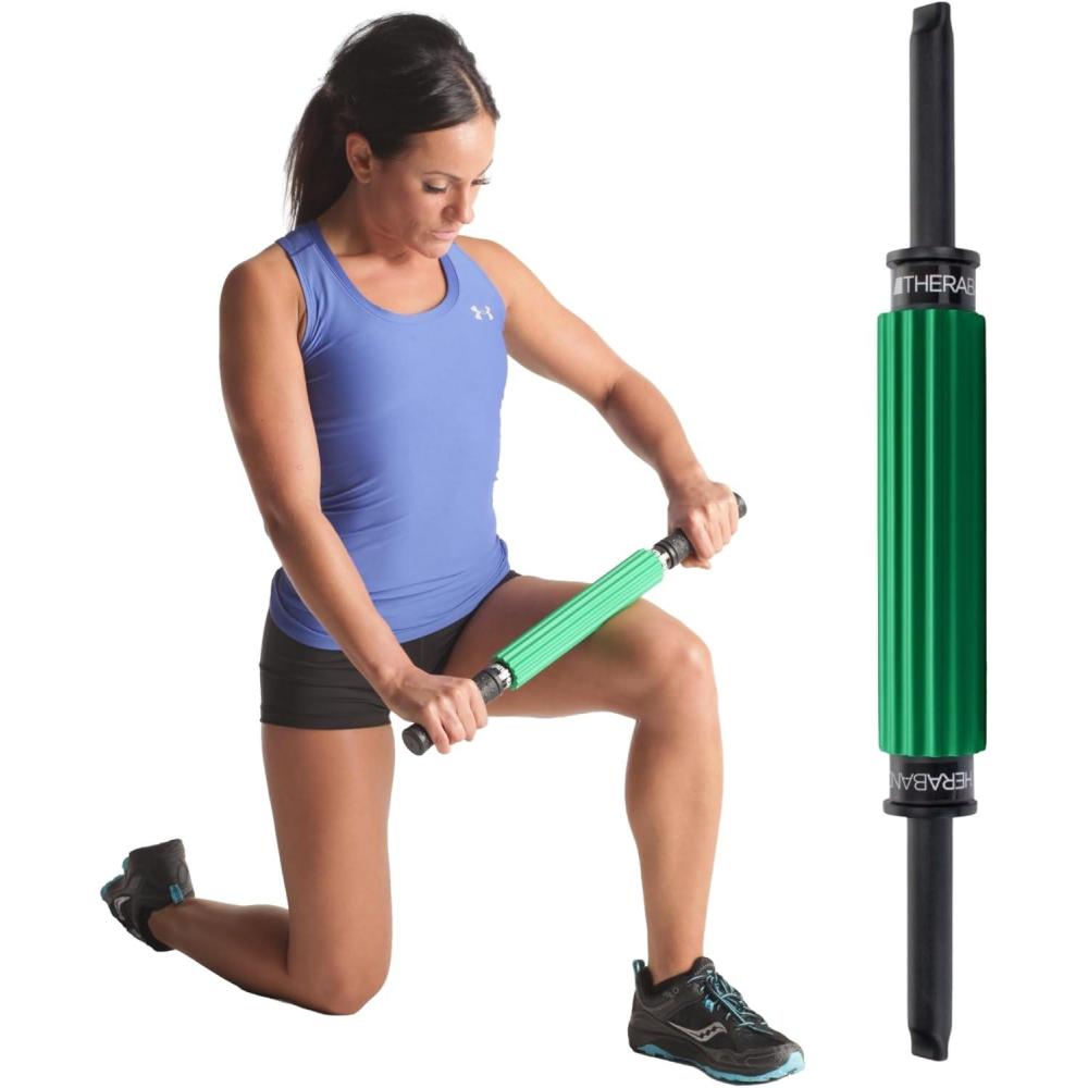 imageTHERABAND Roller Massager 1921 Retractable Muscle Massage Stick for FullBody Use Deep Tissue amp Trigger Point SelfMassage Portable Handheld Fascia Release Tool for Runners AthletesPortable