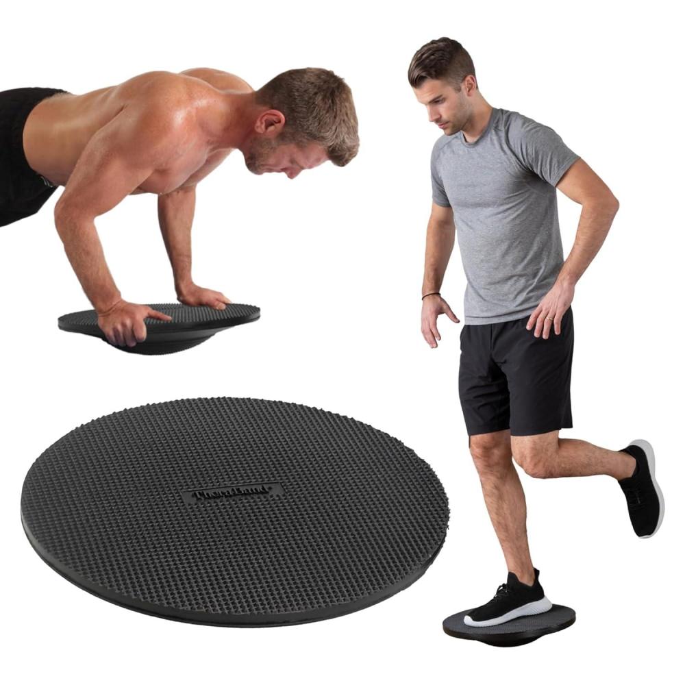 imageTHERABAND Wobble Board Stability and Balance Trainer Round Wobble Board Core Strength Balance Disc for Adults Physical Therapy Agility Training Compact NonSlip Design