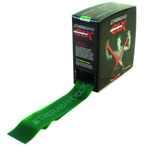 THERABAND CLX Resistance Band with Loops, 25 Yard Band, Green, Heavy, Non-Latex, Elastic Band for Exercise, Mobility & Rehab, Stretching, Home Workouts, Color-Coded for Easy Resistance Levels