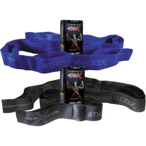 THERABAND CLX Resistance Band with Loops, Fitness Band for Home Exercise and Workouts(Blue/Black – Extra Heavy/Special Heavy)