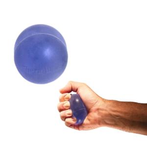 THERABAND Hand Exerciser Ball, X-Large Green, Medium Resistance for Grip Strengthening, Finger & Hand Therapy, Squeeze Ball for Rehab, Wrist & Forearm Exercise, Latex-Free, Textured Surface(Blue – Firm)