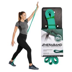 THERABAND High Resistance Band, Medium Elastic Super Band for Full Body Workouts, Physical Therapy, Strength Training, Durable 41” Loop Exercise Band, 25 lb Resistance