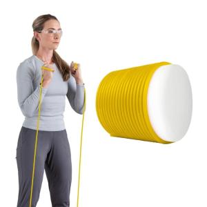 THERABAND Latex Resistance Tubing, Yellow, Light Level 1, 100 ft Roll, Professional Grade Resistance Band for Exercise, Upper and Lower Body Workouts, Cut-to-Length, Color-Coded Levels