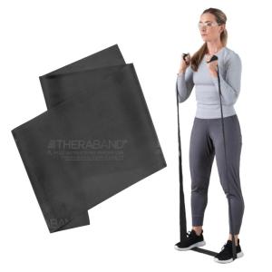 THERABAND Professional Resistance Band, Red Level 2 Medium, 5 ft Exercise Band for Physical Therapy, Strength Training, Upper and Lower Body Workouts, Yoga and Pilates(Level 6 / Super Heavy – Black)