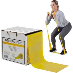 THERABAND Resistance Band, Gold, Max, 25-Yard Roll, Latex-Free, Elastic Band for Exercise, Physical Therapy, Yoga, Pilates, Stretching, Home Workouts, Color-Coded for Easy Resistance Levels(Yellow)