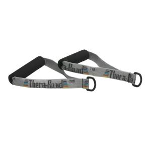 THERABAND Resistance Band Handles, Attachments for Resistance Bands and Tubing, Pair of Foam Grip Pull Handles for Lower and Upper Body Exercises, Pilates, Yoga, Home Workouts without Weights