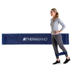 THERABAND Resistance Band Loop, Professional Latex Mini Band for Lower Pilates, Crossfit, Yoga, Stretching, Physical Therapy, Strength Training no Weights, 18 Inch, Blue, Extra Heavy, Advanced Level 1