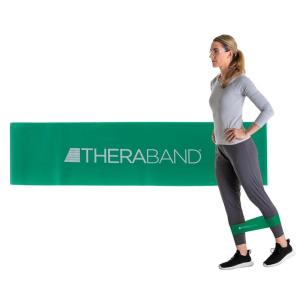 THERABAND Resistance Band Loops, 12″ Green, Heavy Resistance, Latex Color-Coded 3″ Wide Exercise Band Loop for Home Workouts, Pilates, Strength Training, Physical Therapy, for Women and Men