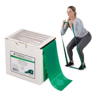 THERABAND Resistance Band, Yellow, Light, 50-Yard Roll, Latex-Free, Elastic Band for Exercise, Physical Therapy, Yoga, Pilates, Stretching, Home Workouts, Cut-to-Length, Color-Coded Levels(Green – Heavy)