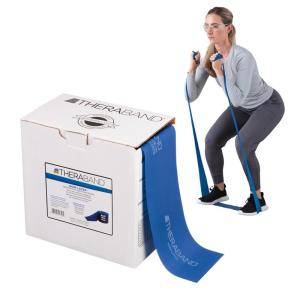 THERABAND Resistance Band, Yellow, Light, 50-Yard Roll, Latex-Free, Elastic Band for Exercise, Physical Therapy, Yoga, Pilates, Stretching, Home Workouts, Cut-to-Length, Color-Coded Levels(Blue – Extra Heavy)