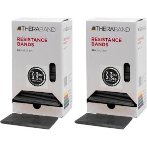 THERABAND Resistance Bands, 5 Foot, 15 or 30 Count Professional Latex Elastic Bands for Upper & Lower Body Exercise, Physical Therapy, Pilates, Home Workouts, & Rehab(1 Box of 30 (Pack of 2))