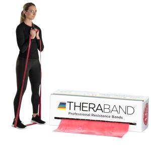 THERABAND Resistance Bands 6 Yard Roll, Red, Medium Latex Band for Strength Training, Upper & Lower Body Exercise, Physical Therapy, Core Workouts, Rehab & Home Fitness