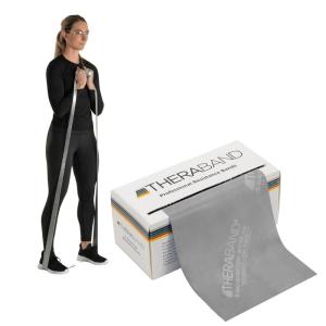THERABAND Resistance Bands 6 Yard Roll, Silver, Super Heavy, Latex Band for Strength Training, Upper & Lower Body Exercise, Physical Therapy, Core Workouts, Rehab & Home Fitness