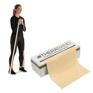 THERABAND Resistance Bands 6 Yard Roll, Tan, Extra Light Latex Band for Strength Training, Upper & Lower Body Exercise, Physical Therapy, Core Workouts, Rehab & Home Fitness