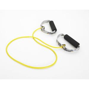 THERABAND Resistance Tubes, Professional Latex Elastic Tubing with Soft Handles, Full Body Exercise, Physical Therapy, Lower Pilates, At-Home Workouts, & Rehab, 48 Inch, Yellow, Thin, Beginner Level 2