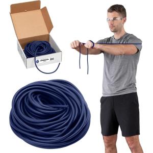 THERABAND Resistance Tubing, Blue, Extra Heavy, Level 4, 100 ft Roll, Latex-Free, Professional-Grade Exercise Tube for Body & Core Workouts, Cut-to-Length, Color-Coded, Lightweight & Versatile