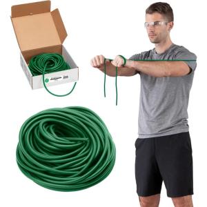 THERABAND Resistance Tubing, Green, Heavy, Level 3, 100 ft Roll, Latex-Free, Professional-Grade Exercise Tube for Body & Core Workouts, Cut-to-Length, Color-Coded, Lightweight & Versatile
