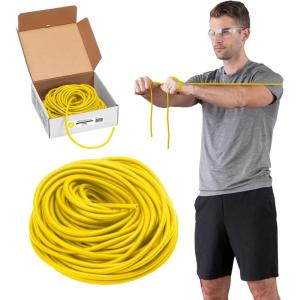 THERABAND Resistance Tubing, Yellow, Light Level 1, 100 ft Roll, Latex-Free, Professional-Grade Exercise Tube for Body & Core Workouts, Cut-to-Length, Color-Coded, Lightweight & Versatile