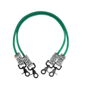 THERABAND Resistance Tubing with Connectors for Wall, Rehab & Wellness Station, Heavy Level 4, Set of 2, 18-Inch Green Tubing for Physical Therapy, Exercise, Rehab, Clinics & Pilates, Latex Tubes