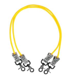 THERABAND Resistance Tubing with Connectors for Wall, Rehab & Wellness Station, Light Level 2, Set of 2, 24-Inch Yellow Tubing for Physical Therapy, Exercise, Rehab, Clinics & Pilates, Latex Tubes