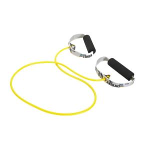 THERABAND Resistance Tubing with Soft Handles, Yellow, Light Level, 48″ Latex Stretch Resistance Bands for Exercise, Professional Workout Bands for Upper & Lower Body, Color-Coded Levels
