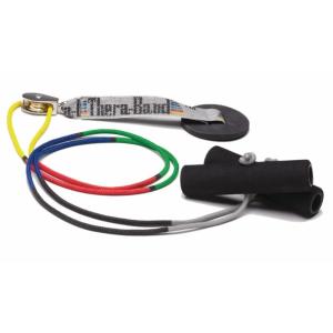 THERABAND Shoulder Pulley, Over-the-Door Rehab System with Foam Handles, Adjustable Rope & Color Markings for Range of Motion & Home Therapy, Physical Therapy Equipment for Shoulder Rehab, 1 count