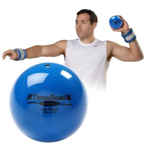 THERABAND Soft Weight 5.5 Lb, 4.5″ Ball-Shaped Isotonic Exercise Balls for Physical Therapy, Weighted Ball Set for Pilates, Shoulder Strength & Rehab, Color-Coded, Portable & Easy to Grip