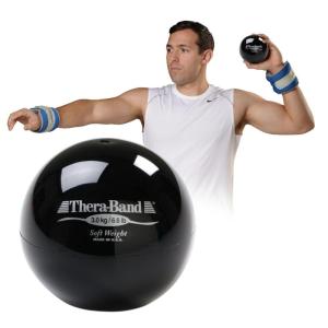THERABAND Soft Weight 6.6 Lb, 4.5″ Ball-Shaped Isotonic Exercise Balls for Physical Therapy, Weighted Ball Set for Pilates, Shoulder Strength & Rehab, Color-Coded, Portable & Easy to Grip