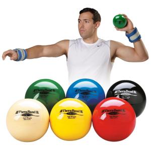 THERABAND Soft Weight Set of 6, 4.5″ Ball-Shaped Isotonic Exercise Balls for Physical Therapy, Weighted Ball Set for Pilates, Shoulder Strength & Rehab, Color-Coded, Portable & Easy to Grip