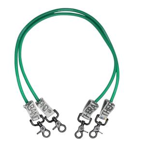 THERABAND Wellness Station Professional Latex Resistance Tubing With Connectors for Physical Therapy, Exercise Station for Rehab, Lower Pilates, Set of 2, 24 Inch, Green, Heavy, Level 4