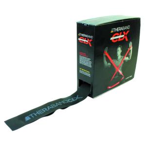 Theraband 12725 CLX Resistance Band with Loop, Special Heavy, Black, 25yd Length