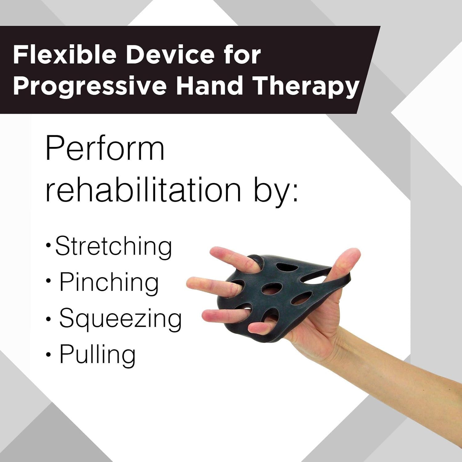 imageTHERABAND Hand Xtrainer NonLatex Hand Exerciser for Progressive Hand Therapy Strengthen Fingers Hands and Forearms Grip Trainer Strengthener Helps Relieve Joint PainBlack Extra Heavy
