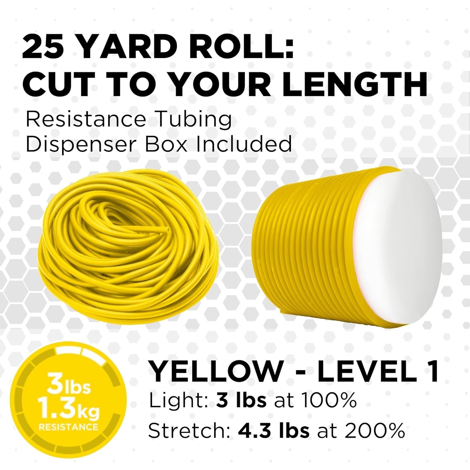 imageTHERABAND Latex Resistance Tubing Silver Super Heavy Level 6 100 ft Roll Professional Grade Resistance Band for Exercise Upper and Lower Body Workouts CuttoLength ColorCoded LevelsLevel 1 Light Yellow