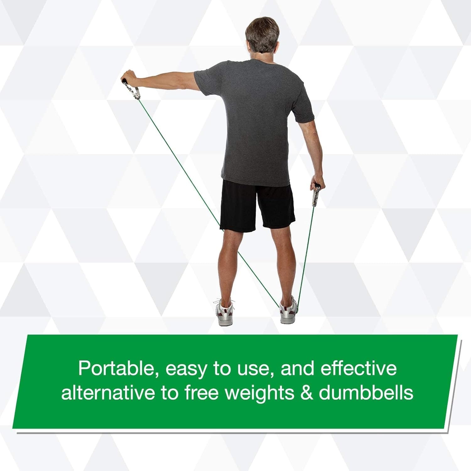 imageTHERABAND Resistance Tubing with Soft Handles Black Special Heavy Level 50 Latex Stretch Resistance Bands for Exercise Professional Workout Bands for Upper amp Lower Body ColorCoded LevelsGreen Heavy