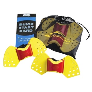 THERABAND Aquafins Water Aerobics Equipment for Pool Exercise, Aquatic Resistance Training Fins for Upper & Lower Body Workout, Includes 2 Fins, Mesh Bag & Exercise Guide(Aqua Fins)