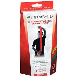 Thera-Band Resistance Bands Beginner-Intermediate – 1 ea., Pack of 2