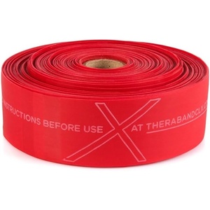 TheraBand CLX Latex Free Resistance Band, 110 Loops for Pilates, Home Gym, Professional Physiotherapy and Fitness Equipment, 22 Metres, Red, Medium Beginner Level 3(Red – Medium)